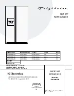 Предварительный просмотр 1 страницы Frigidaire GLHS267ZA Factory Parts Catalog