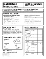 Preview for 1 page of Frigidaire GLMB186CB1 Installation Instructions