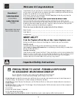 Preview for 2 page of Frigidaire GLMB209DB Use & Care Manual