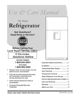 Frigidaire GLRT188WJB0 Use & Care Manual предпросмотр