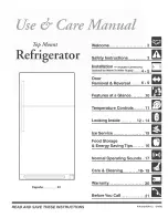 Предварительный просмотр 1 страницы Frigidaire GLRT212IDW7 Use & Care Manual