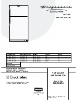 Frigidaire GLRT214TC Factory Parts Catalog предпросмотр