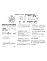 Предварительный просмотр 1 страницы Frigidaire GLTF2940FS - 3.5 cu. Ft. Front Load Washer Operating Instructions Manual