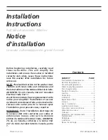 Preview for 1 page of Frigidaire GLWS1749FS1 Installation Instructions Manual