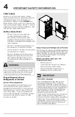 Предварительный просмотр 4 страницы Frigidaire GRFC2353AD Use & Care Manual