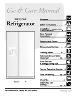 Frigidaire GS23HSZBB0 Use & Care Manual предпросмотр