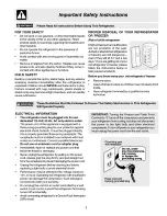 Preview for 3 page of Frigidaire GS23HSZBB0 Use & Care Manual