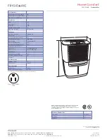 Preview for 2 page of Frigidaire Home Comfort FAD301NUD Specifications