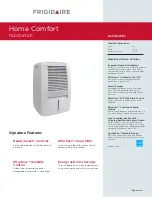 Frigidaire Home Comfort FAD704TDP Product Specifications preview