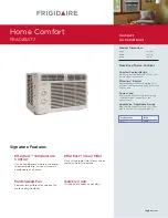 Frigidaire Home Comfort FRA082AT7 Product Specifications preview