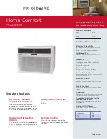 Preview for 1 page of Frigidaire Home Comfort
FRA08PZU1 Product Specifications