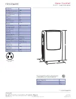 Preview for 2 page of Frigidaire Home Comfort FRA093PT1 Product Specifications