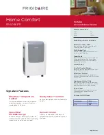 Предварительный просмотр 1 страницы Frigidaire Home Comfort FRA09EPT1 Product Specifications