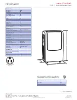 Предварительный просмотр 2 страницы Frigidaire Home Comfort FRA09EPT1 Product Specifications