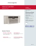 Frigidaire Home Comfort FRA122CT1 W Specifications preview