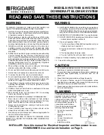 Frigidaire HV2730B Instructions Manual preview