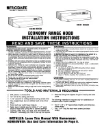 Frigidaire HV40 Installation Instructions Manual preview