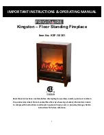 Frigidaire Kingston KSF-1/0301 Important Instructions & Operating Manual preview