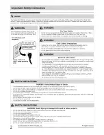 Preview for 2 page of Frigidaire LAD304NUL10 Use & Care Manual