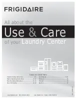 Frigidaire Laundry Center Use & Care Manual preview