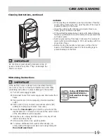 Preview for 19 page of Frigidaire Laundry Center Use & Care Manual