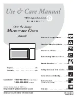 Frigidaire LEVM30FE Use And Care Manual preview