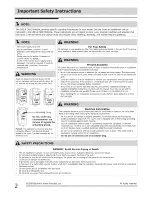 Preview for 2 page of Frigidaire LRA08PZU112 Use & Care Manual