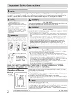 Preview for 2 page of Frigidaire LRA157MT10 Use & Care Manual