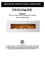 Preview for 3 page of Frigidaire Madrid VWWF-1/0307 Important Instructions & Operating Manual