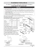 Preview for 1 page of Frigidaire Medium Installation Instructions Manual