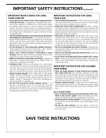 Preview for 4 page of Frigidaire MEF352BGWE Owner'S Manual