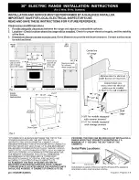 Frigidaire MFF312BSF Installation Instructions preview