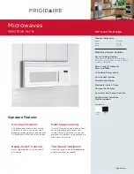 Frigidaire MWV150K Specifications preview