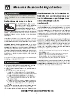 Preview for 4 page of Frigidaire MWV150KB - 1.5 cu. Ft. Microwave (French) Manual D’Utilisation Et D’Entretien