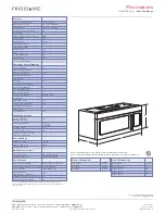 Предварительный просмотр 2 страницы Frigidaire MWV150KB Product Specifications