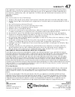 Предварительный просмотр 47 страницы Frigidaire PCWS3080AF Use & Care Manual