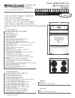 Frigidaire PFEF359RFS Specifications preview