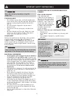 Предварительный просмотр 2 страницы Frigidaire PHT189JSM - Gallery - Refrigerator Use And Care Manual