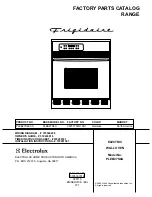 Preview for 1 page of Frigidaire PLEB27S8A Factory Parts Catalog