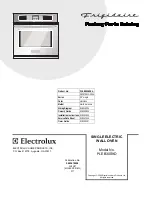 Frigidaire PLEB30S9D Factory Parts Catalog предпросмотр