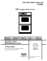 Frigidaire PLEB30T8A Factory Parts Catalog предпросмотр