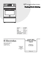 Frigidaire PLEF398E Factory Parts Catalog preview