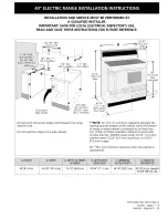 Предварительный просмотр 1 страницы Frigidaire PLEF489CCD Installation Instructions Manual