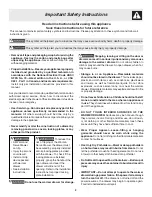 Preview for 3 page of Frigidaire PLEW27S3ECA Use & Care Manual