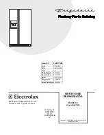 Frigidaire PLHS267ZD Factory Parts Catalog предпросмотр