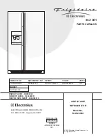 Предварительный просмотр 1 страницы Frigidaire PLHS269ZC Factory Parts Catalog