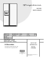 Frigidaire PLHS280ZA Factory Parts Catalog предпросмотр