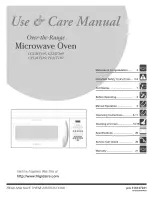 Frigidaire plmv169dcd Use And Care Manual preview