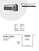 Frigidaire PLMVZ169HC - 1.6 cu. Ft. Microwave Oven Factory Parts Catalog preview