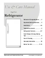 Frigidaire PLRH1779GS - 16.7 cu. Ft. All-Refrigerator Use & Care Manual предпросмотр